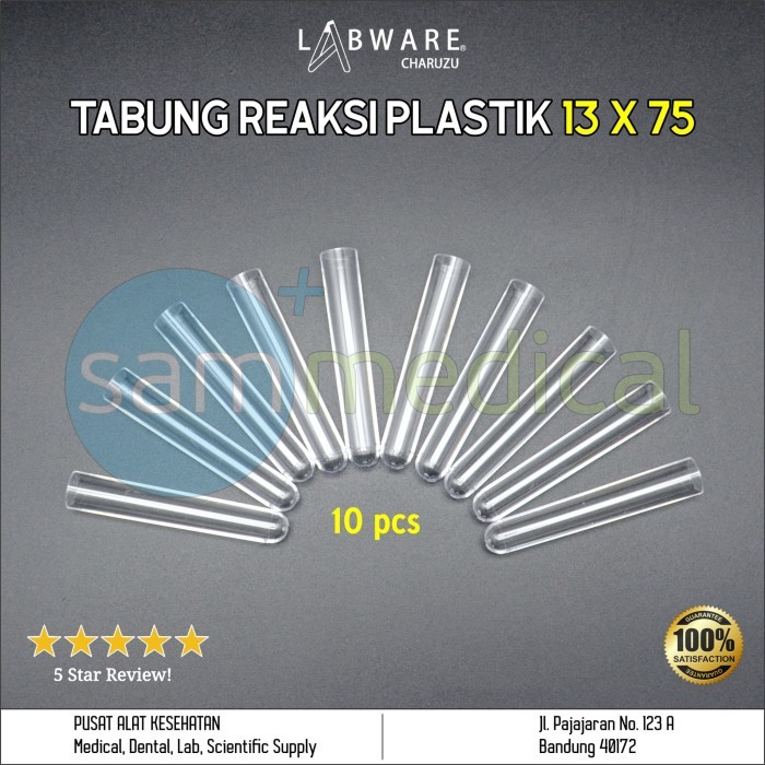 Labware Tabung Reaksi Plastik 13x75 per 10pcs