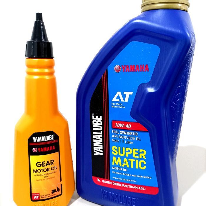 PROMO  PAKET OLI YAMALUBE SUPER MATIC 1L ORIGINAL + YAMALUBE GEAR 140 ML FOR LEXI FREEGO AEROX NMAX 