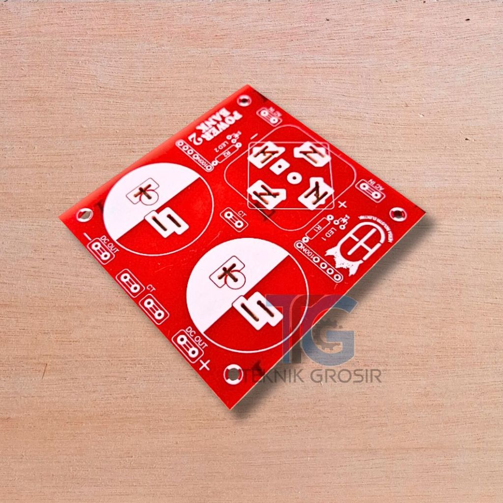 PCB Power Supply 2 Elco AC ke DC Untuk Amplifier Dengan Dioda Sisir Kiprok