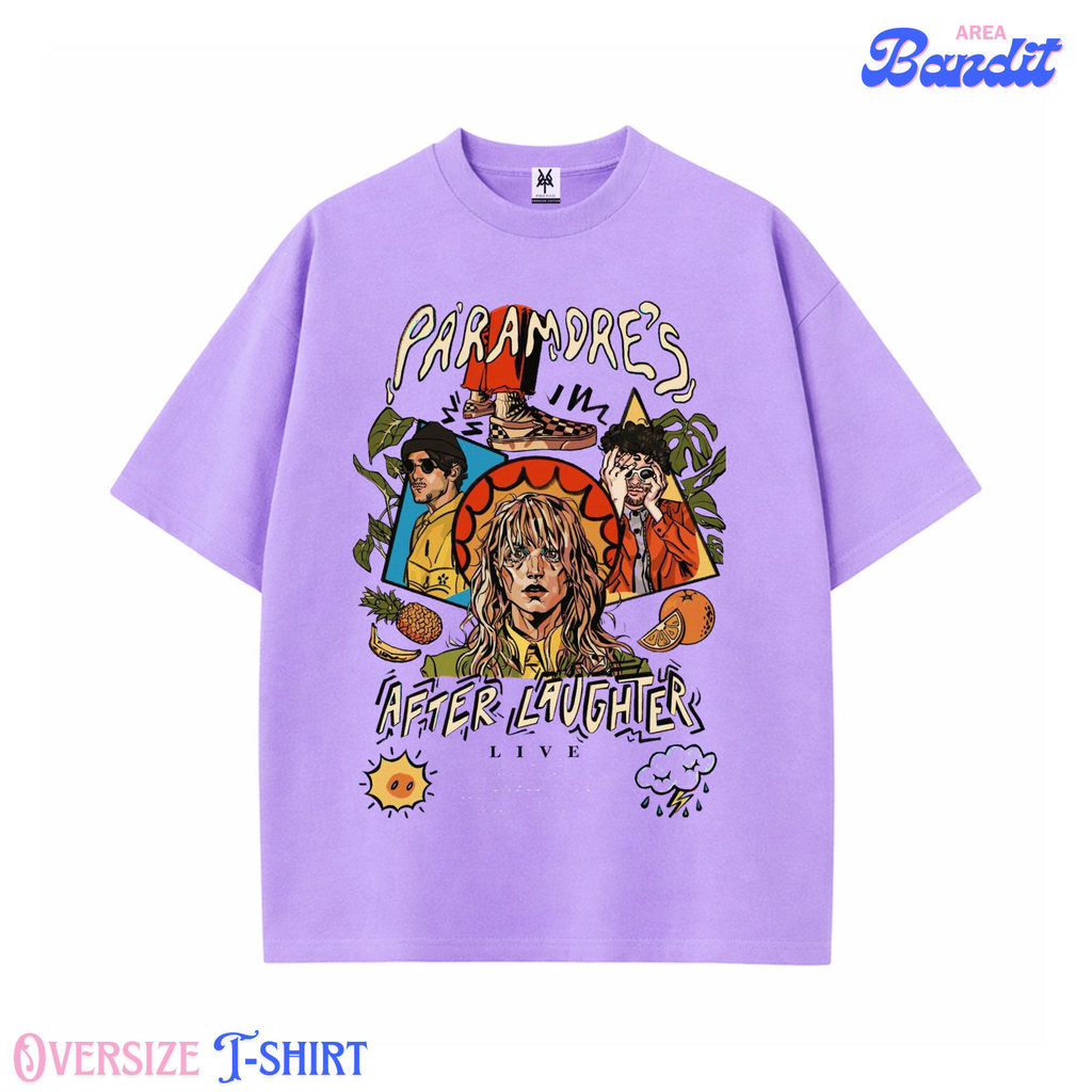 Bandit Area "paramore" Oversized T-shirt lilac