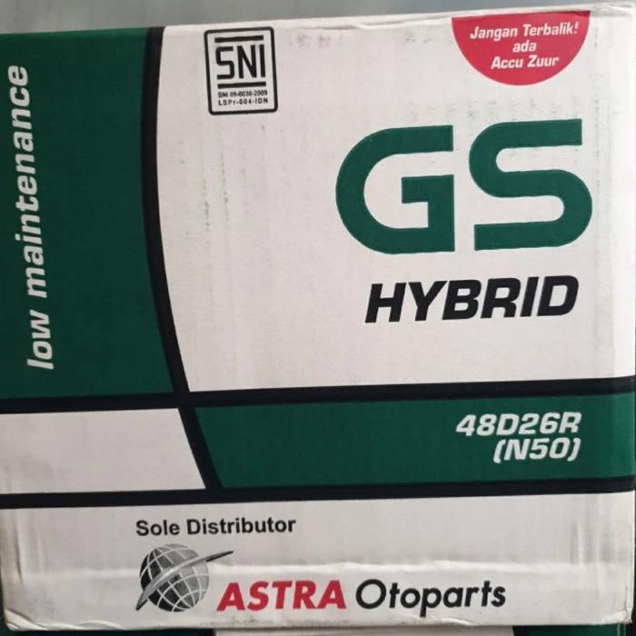 Aki Astra GS Hybrid Basah N50 12V 50AH/Amper Astra Otoparts BEST