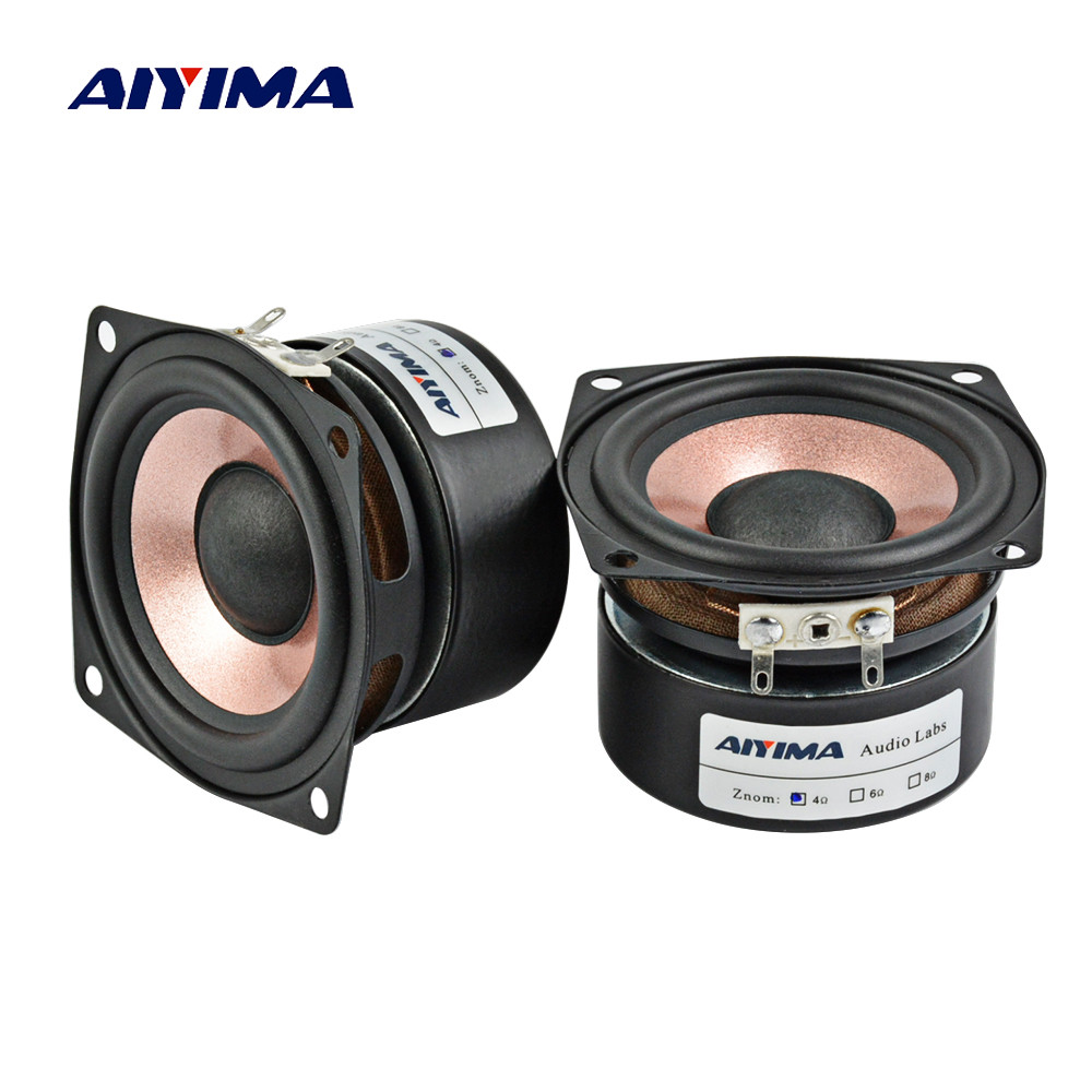 AIYIMA 2Pcs 2.5 Inch Auo Full Range Speaker 4 8 Ohm HIFI Home Theater 8-15W Music Desktop Speaker Lo