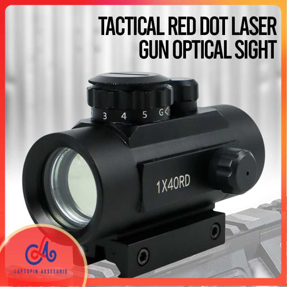 Bushnell Tactical Green Red Dot Laser Gun Optical Sight Airsoft Rifle - 1x40rd Harga Murah | Origina