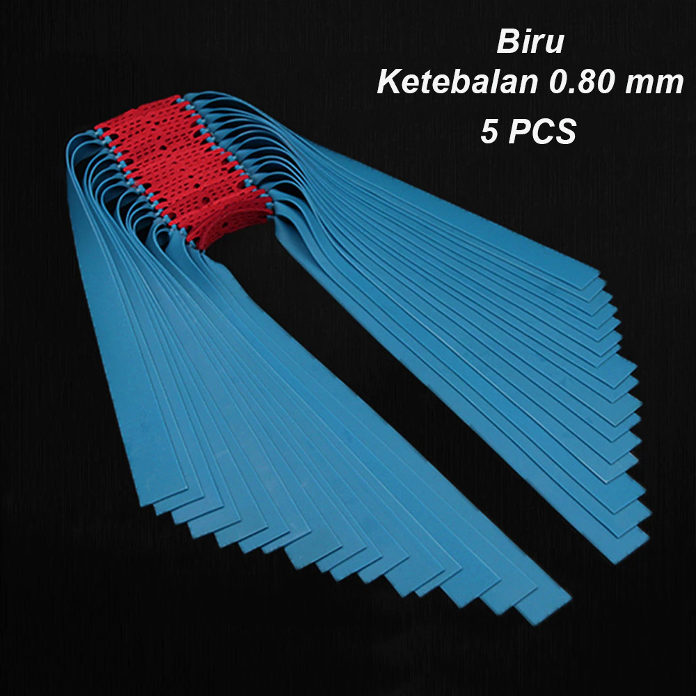 5 PCS Tali Ketapel Rubber Flat Elastic Band 46cm 0.8mm  - Tali Ketapel Karet Kuat - Rubber Band Keta