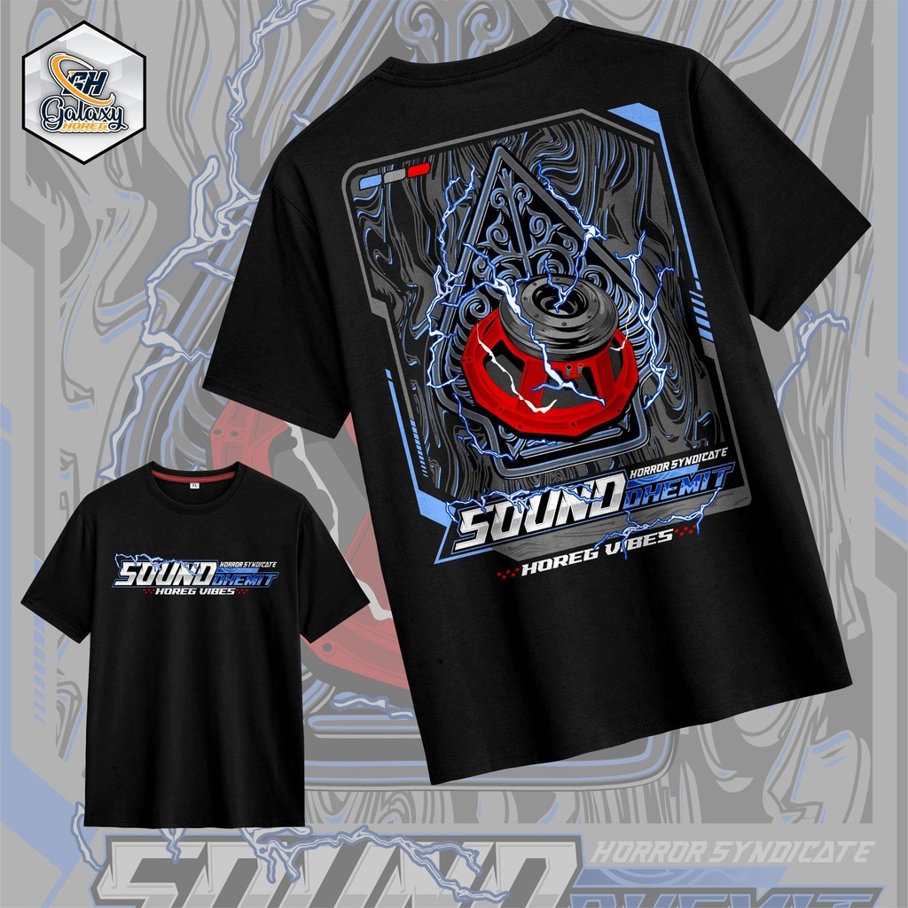 Kaos Sound System SOUND DHEMIT Original T-shirt Galaxy Horeg Kaos Ramadhan Horeg