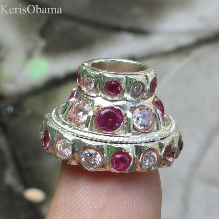 Mendak Keris Susun Sepuh Perak antik KL11