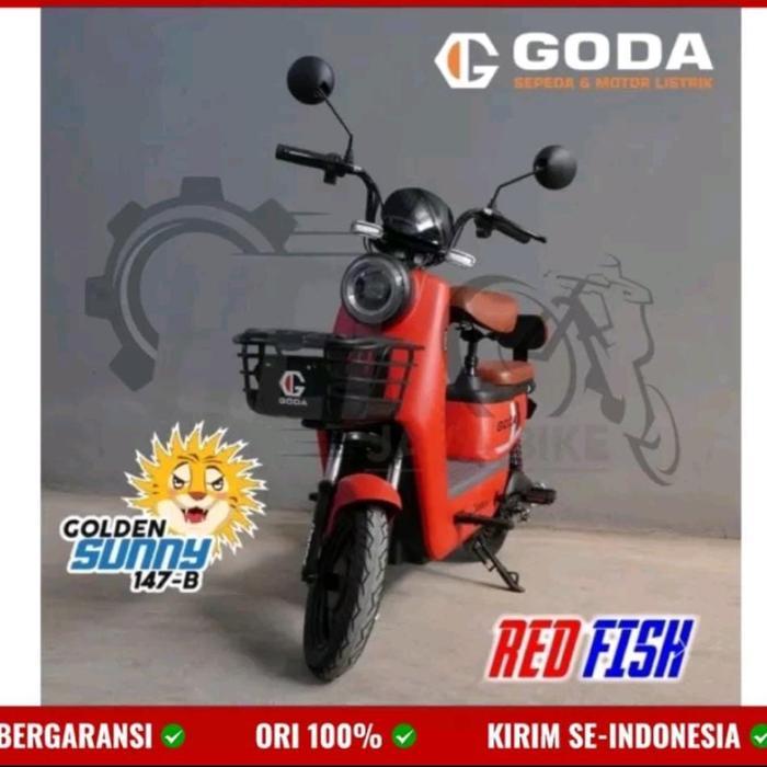 sepeda listrik goda 147 b golden sunny - Hitam