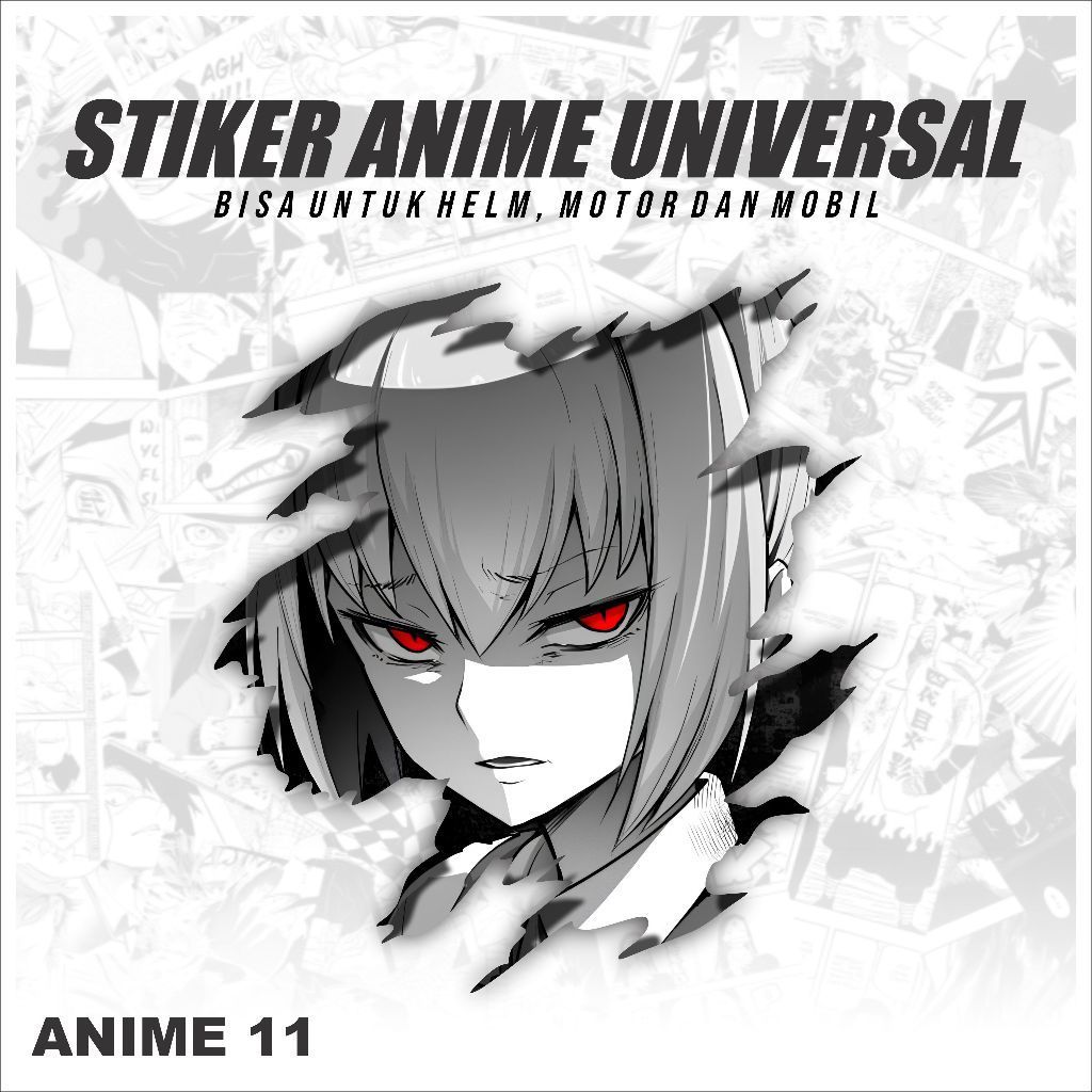STICKER ANIME UNIVERSAL-STICKER DECAL CAMPER VINYL/UV TRANSPARAN-STICKER ANIME CUTTING MOTOR/HELM