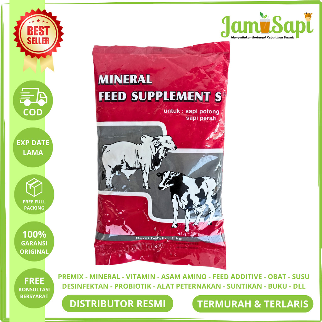 MINERAL FEED SUPLEMENT S 1 Kg Medion | Mineral Sapi Potong Sapi Perah Kambing Domba - MINERAL SAPI M