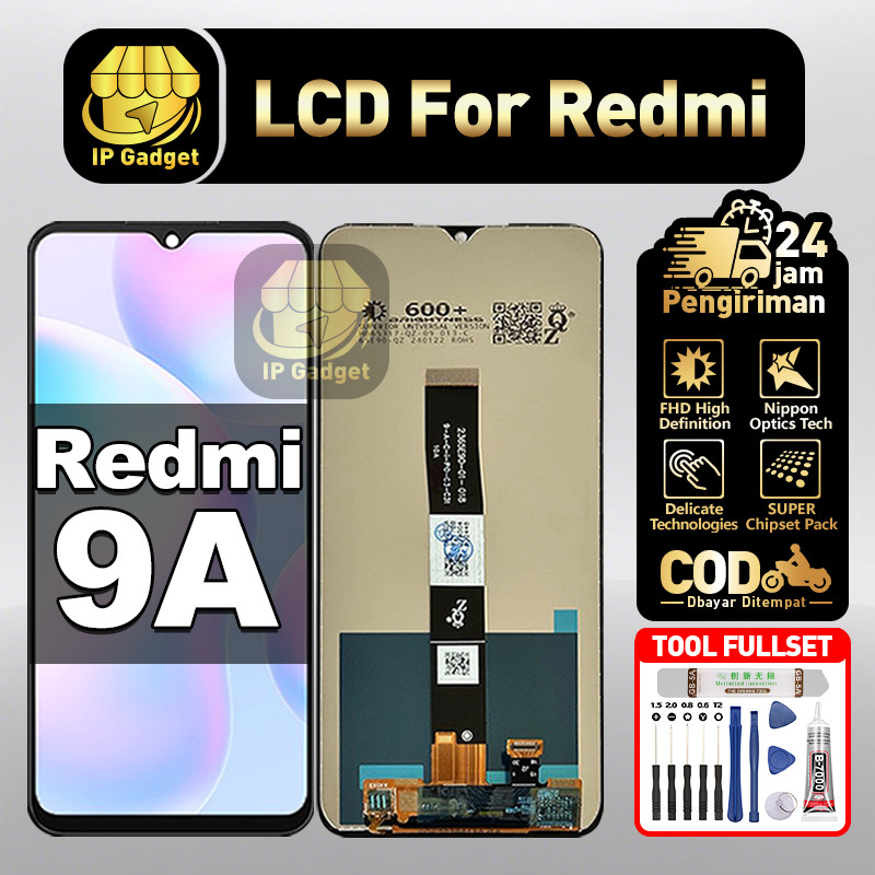 LCD Redmi 9A Fullset LCD HP Touchscreen Layar Sentuh Touch Screen COD