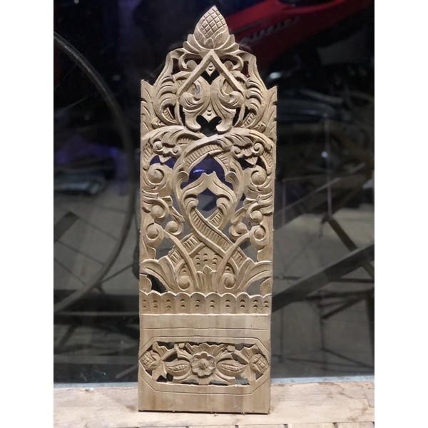 Tempel Ukir Soko Kayu Jati 1set (4pcs), 15x45 SHP7059 LS7