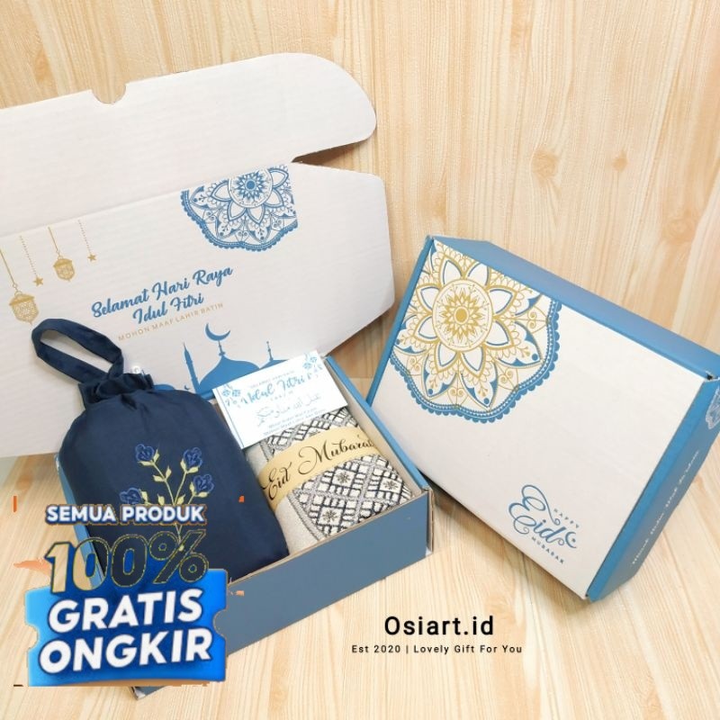 Hampers Hari Raya Idul Fitri Paket Mukena dan Sajadah Traveling Hempers Ramadhan Mukenah Bordir Dewa