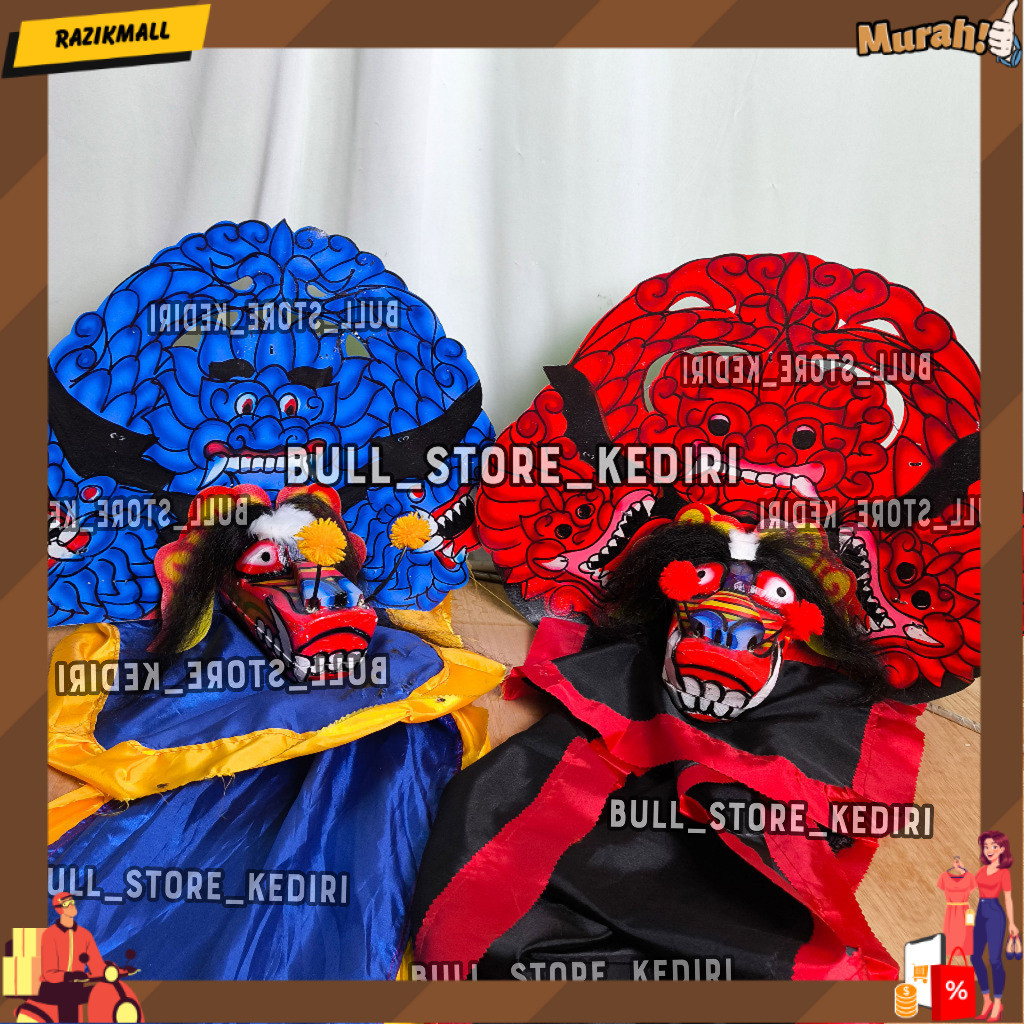 Barongan Anak  Caplokan Dengan Ukir Kayu Sengon Dan Motif Naga