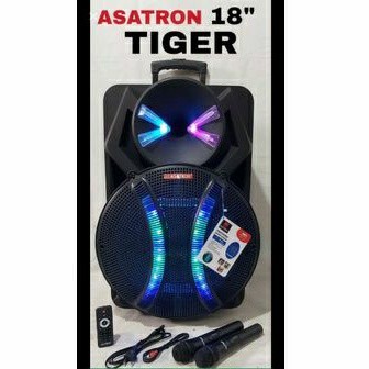 Speaker Aktif Bluetooth portable Asatron TIGER 18 inch Asatron 18in Speaker karaoke senam meeting