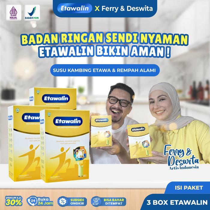 PAKET 3 BOX SUSU ETAWALIN ORIGINAL II SUSU ETAWALIN BERKOLABORASI DENGAN FERRY & DESWITA - 200 GRAM 