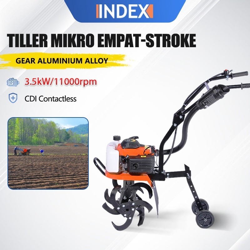 BARU INDEX Mesin Traktor Sawah Bajak Mini Power Cultivator Tiller Cultivator Mesin Bajak Sawah Tille