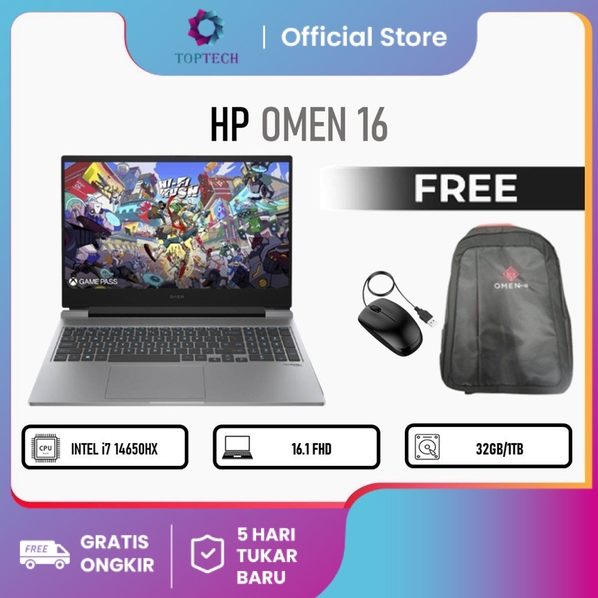 HP OMEN 16 I7 14650 RTX4060 8GB/ 32GB 1TB W11 16.1FHD IPS 144HZ