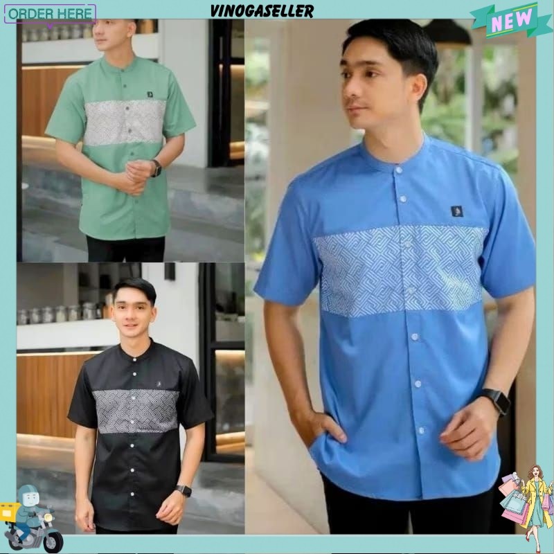 baju koko kautsar lengan pendek baju koko kausar lengan pendek koko dewasa lengan pendek baju koko p