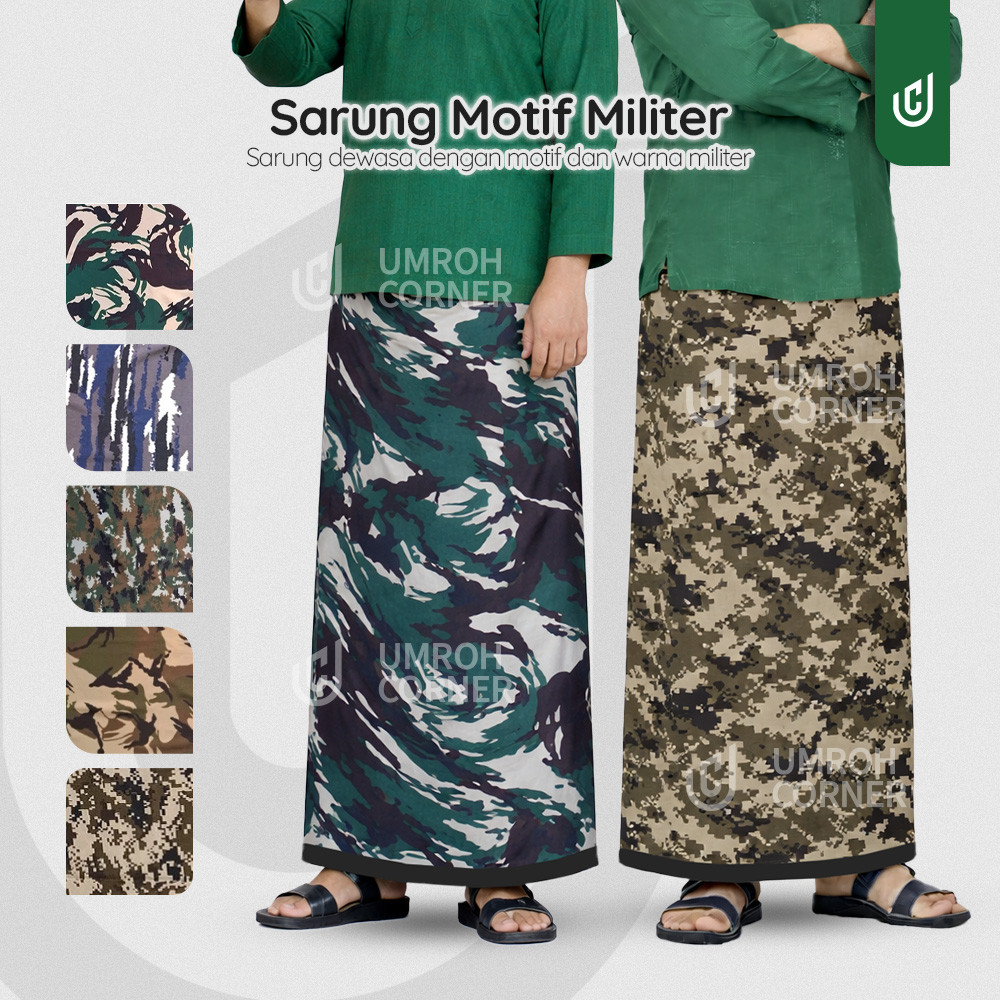 Sarung Motif MILITER - Sarung Tentara TNI AD AL AU Dewasa Army Abri Loreng Banser