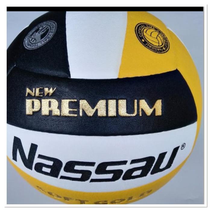 Bola voli volly nassau NEW PREMIUM NASSAU SOFT GOLD+pentil jaring ORI