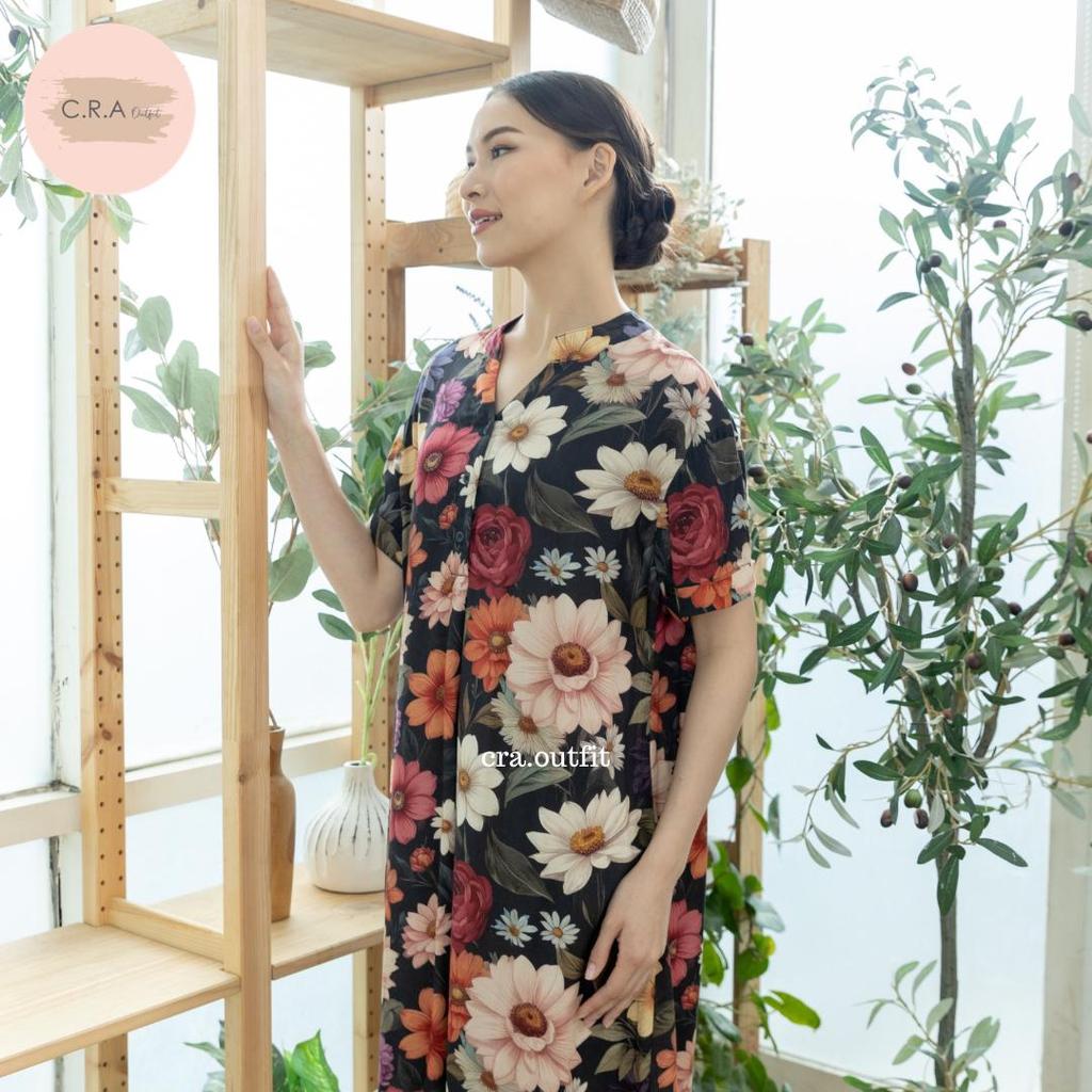 CRA OUTFIT - Dress Daster Rayon Premium Kekinian Busui Friendly Nayara Series - DNY2