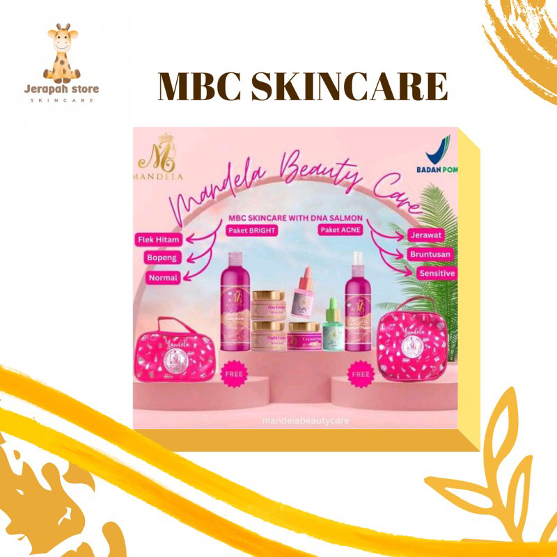 MBC SKINCARE | Mandela Beauty Care Mbc Skincare Paket Lengkap basic Middle
