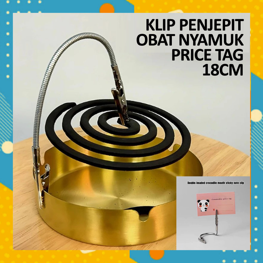 Klip Jepit Obat Nyamuk Bakar 18 CM Penjepit Buaya Kertas Price Tag Etalase Toko Makanan Roti Capit D
