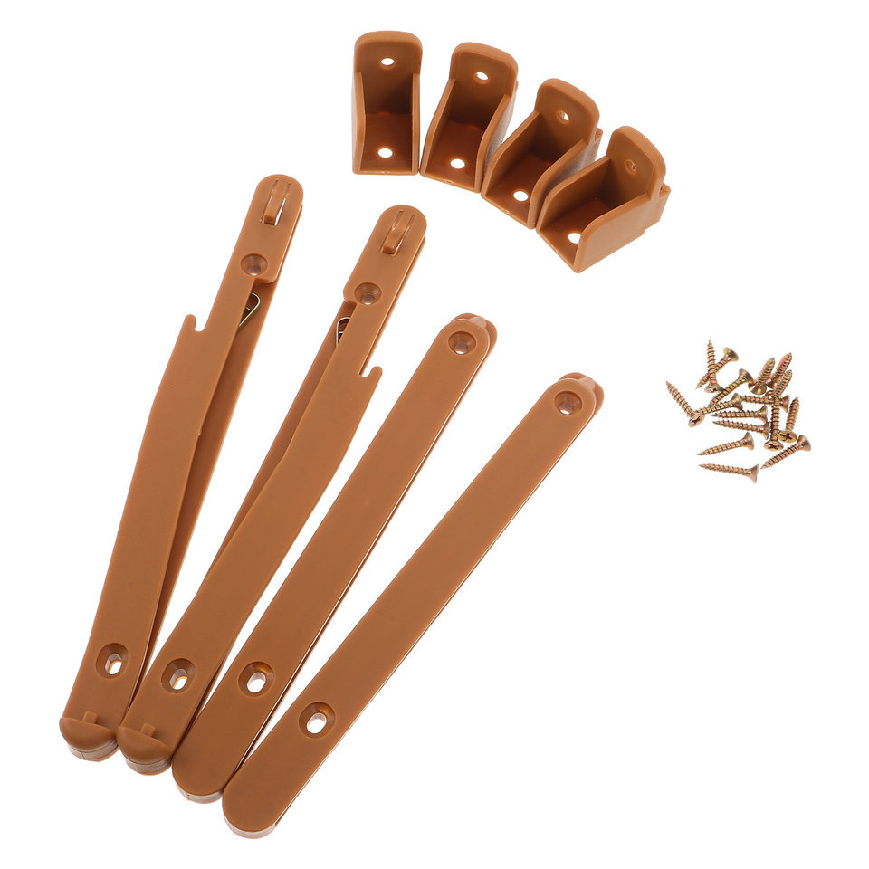 2Sets Baby Crib Safety Rail Adjustable Plastic Crib Fence Lifter Screws DIY Rail Connector Hardware 