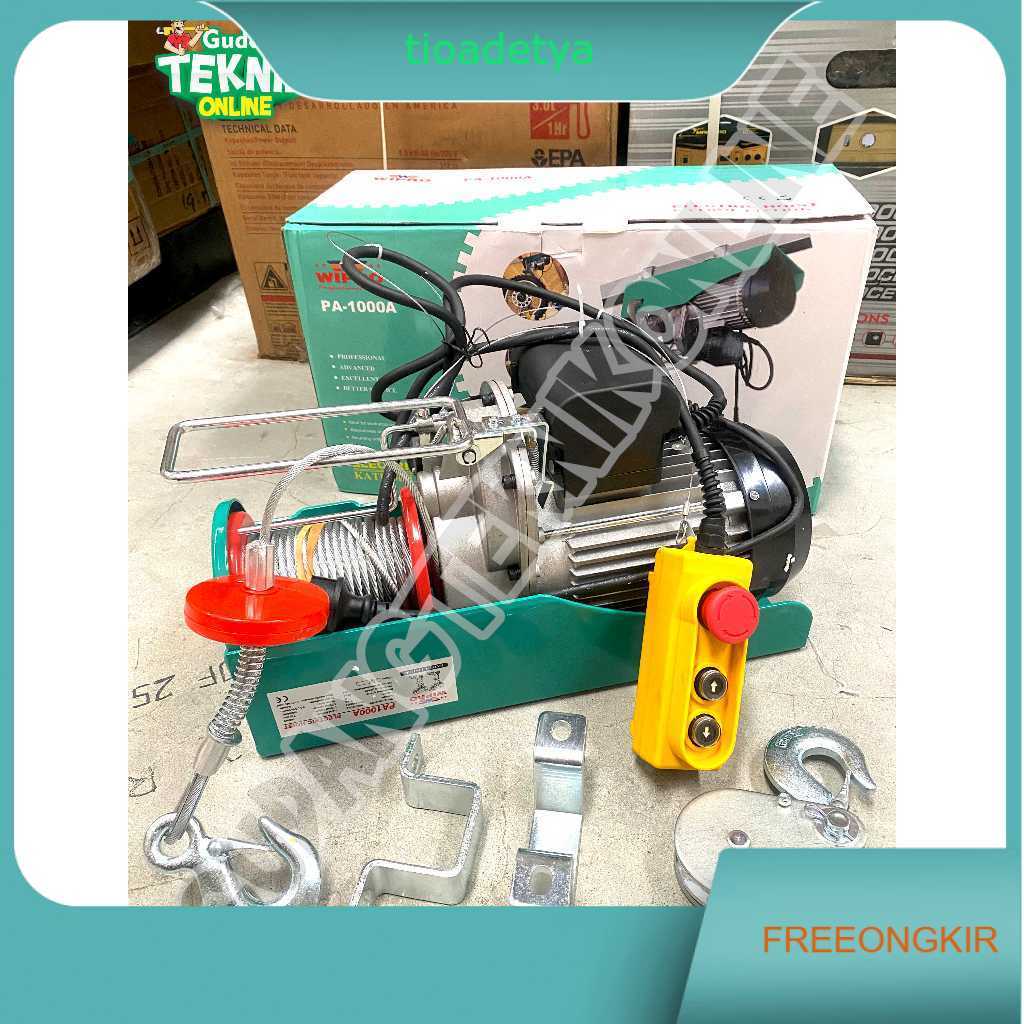 Electric Hoist WIPRO PA1000A 15 Meter / Hoist Katrol PA 1000A 15M Katrol Listrik WIPRO