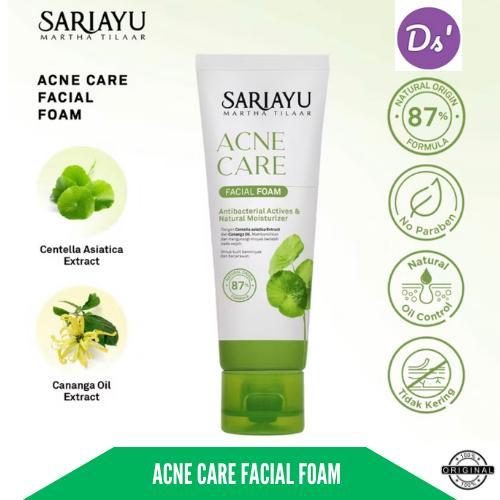 Sariayu Acne Care Facial Foam 75 gr Sabun Wajah Anti Jerawat dengan Ekstrak Pegagan & Minyak Kenanga
