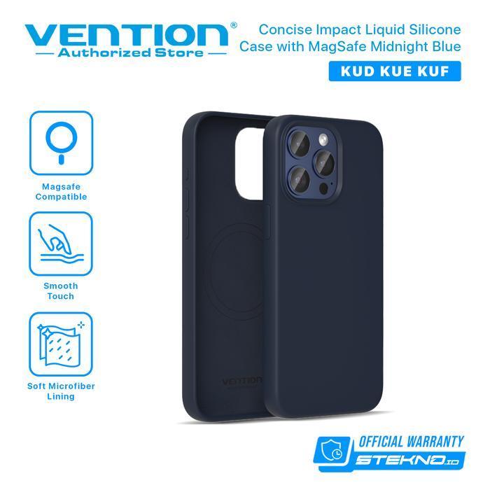 Vention Casing iPhone 13 Mini Pro Max Magnetic Magsafe Liquid Silicone Case - Blue, iPhone 13
