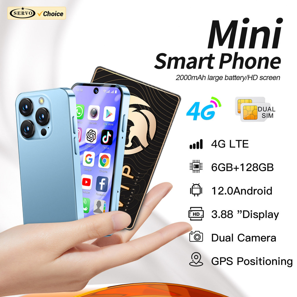 SERVO 19PRO Smartphone Mini Jaringan 4G Sistem Operasi Android12 RAM 6GB ROM 128GB Play Store GPS OT