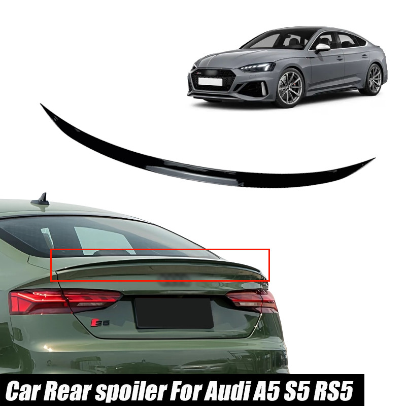 Untuk Aksesoris Audi A5 S5 RS5 A3 A4 A6 Sedan S line Spoiler Belakang Mobil Lip Karet Plastik Lembut
