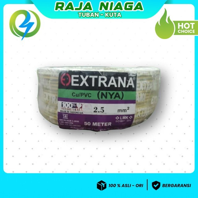 KABEL NYA 2.5 EXTRANA KUNING 50 METER