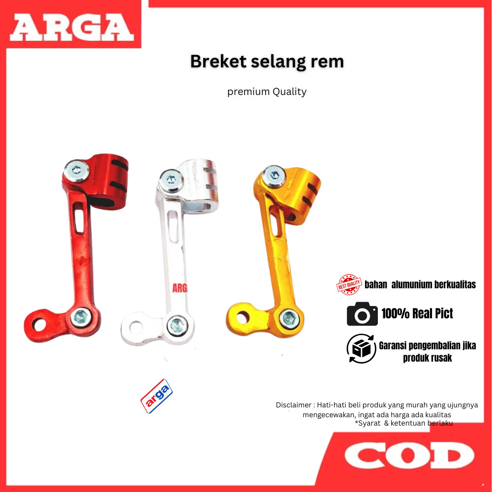 breket selang rem depan universal warna anodize