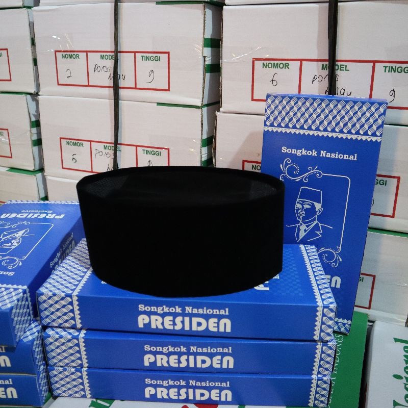Peci songkok presiden nasional/peci kopeah songkok/songkok/peci hitam/peci songkok hitam Ac