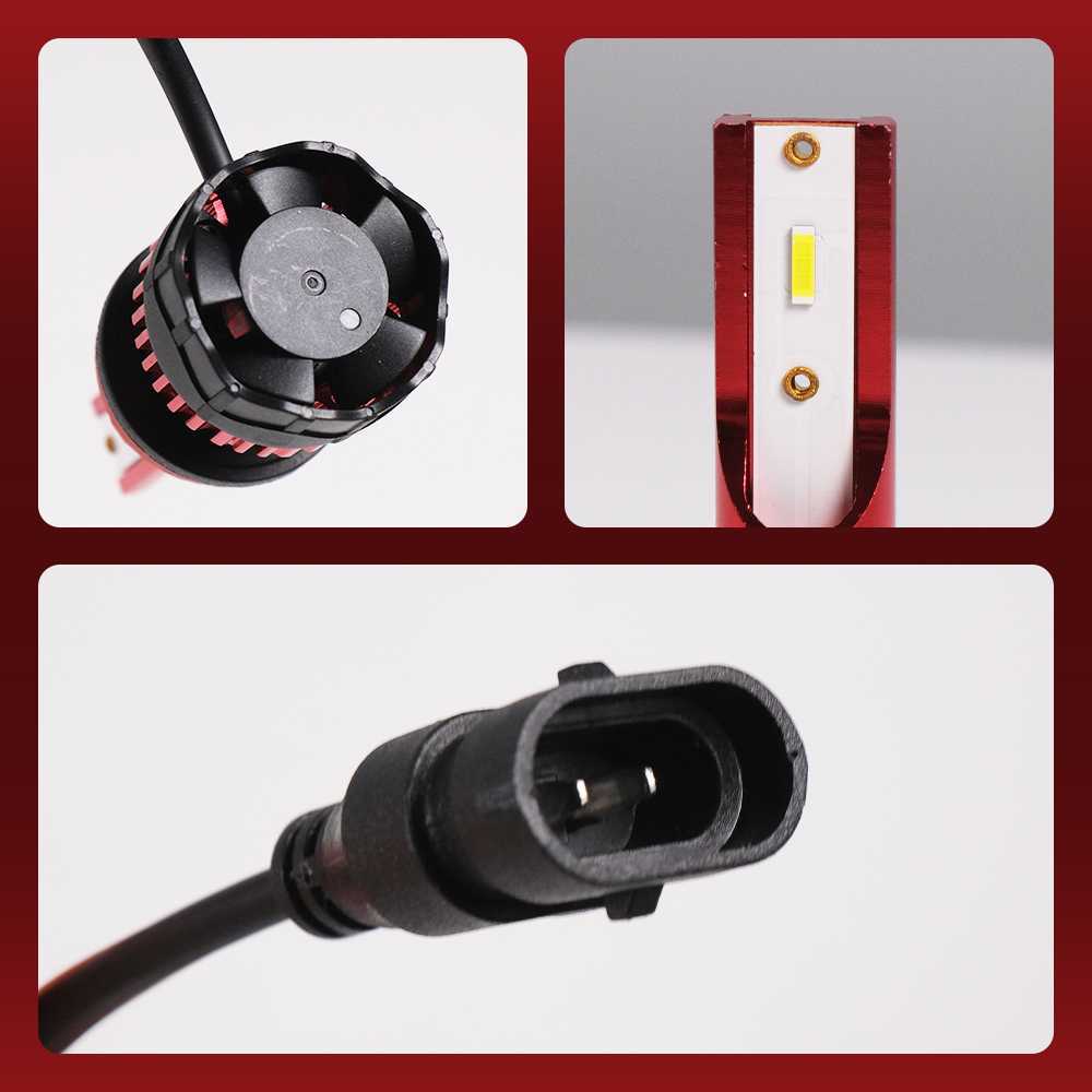 HAOSJ Lampu Depan Mobil LED ZES 12000LM 55W H11 2 PCS - K5