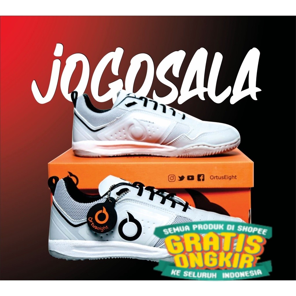 Sepatu Futsal Ortus Jogosala Rampage BINB in Grey White Logo/ keren cool