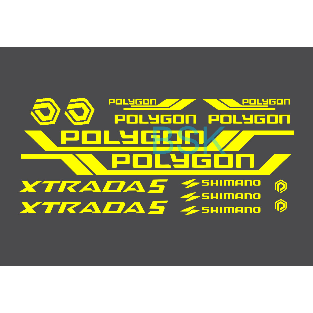 CUTTING STIKER SEPEDA POLYGON XTRADA 5