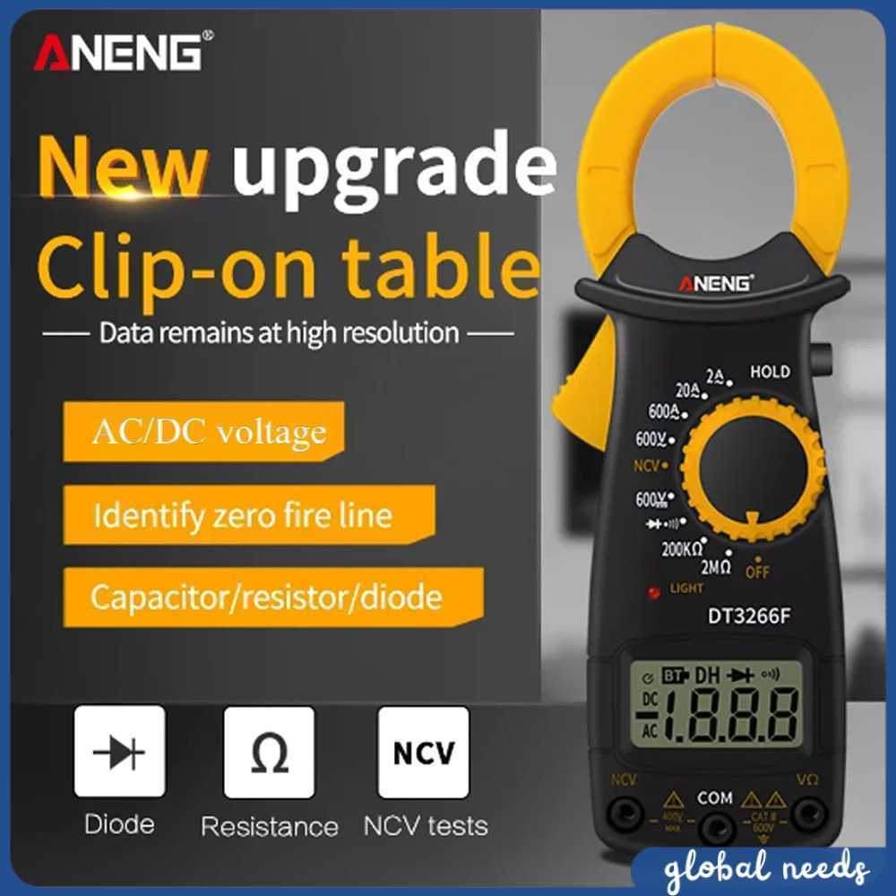 ANENG Digital Multimeter Tang Ampere Voltage NCV Tester Clamp - DT3266F