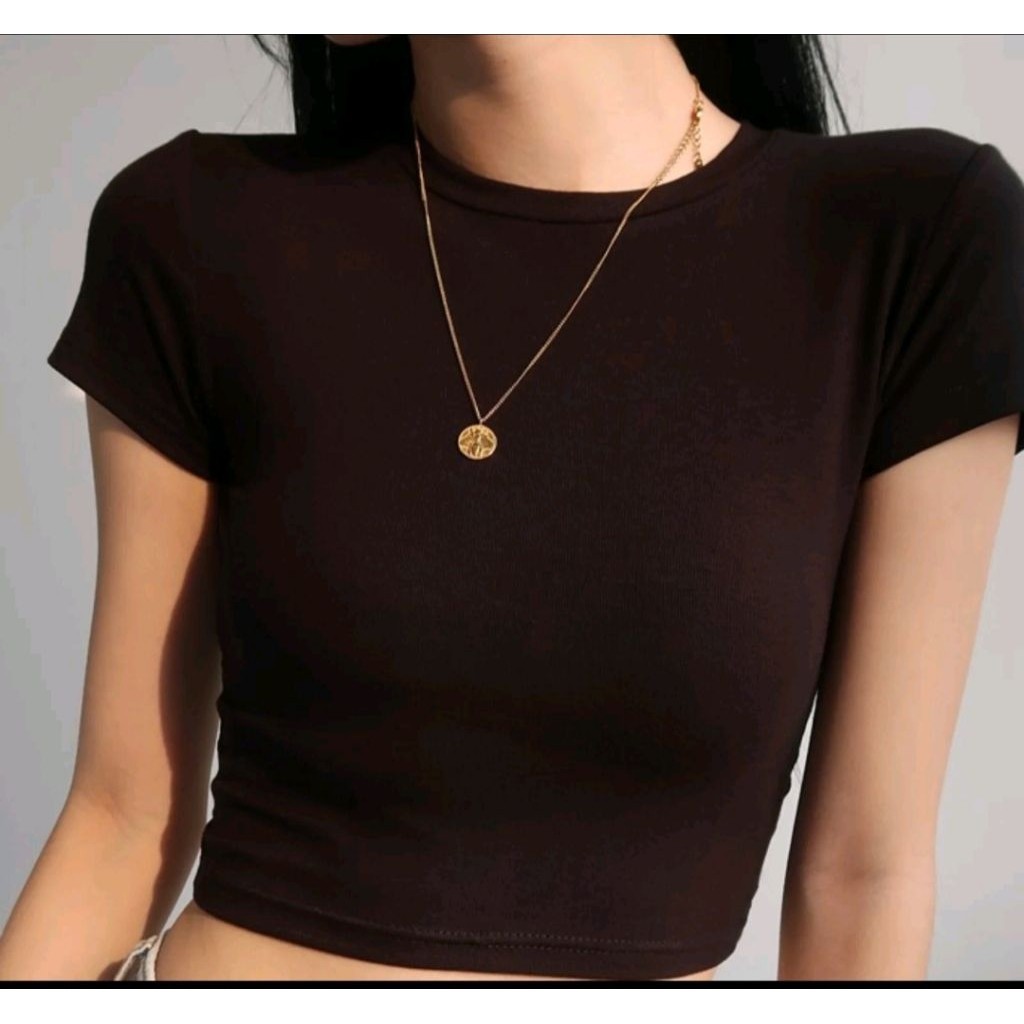 Manset crop top lengan pendek / Manset crop top lengan pendek kaos rayon