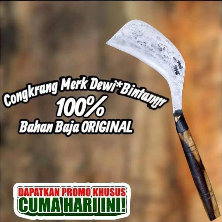 Congkrang Parang Babad Rumput Liar Asli BAJA PER | Sabit/Arit Pemangkas Semak Belukar | Congkrang Ba