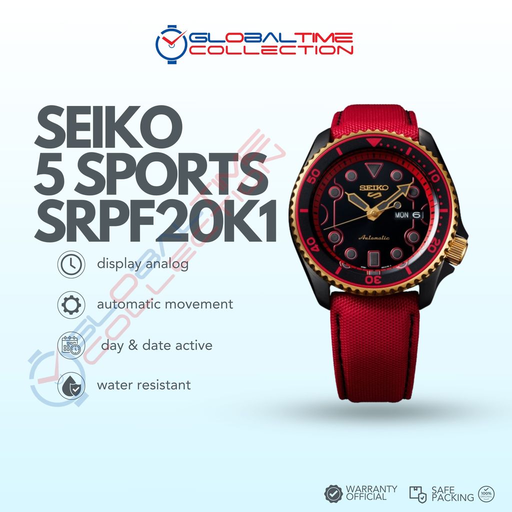 Jam Tangan pria SEIKO SRPF20K1 SPORTS STREET FIGHTER KEN Model