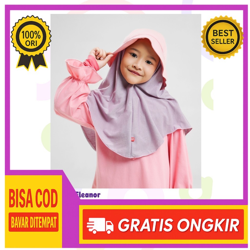 Rabbani ori - Krukid Eleanor | Kerudung Anak Eleanor | Kerudung Anak | Kerudung Topi | Kerudung Anak