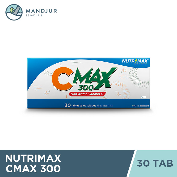 Nutrimax Cmax 300 Mg 30 Tablet - Suplemen Kesehatan Daya Tahan Tubuh