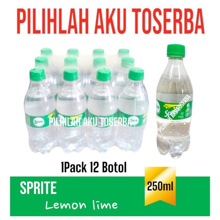 Sprite MINI Botol Pet Imut - ( HARGA 1 PACK ISI 12 botol )