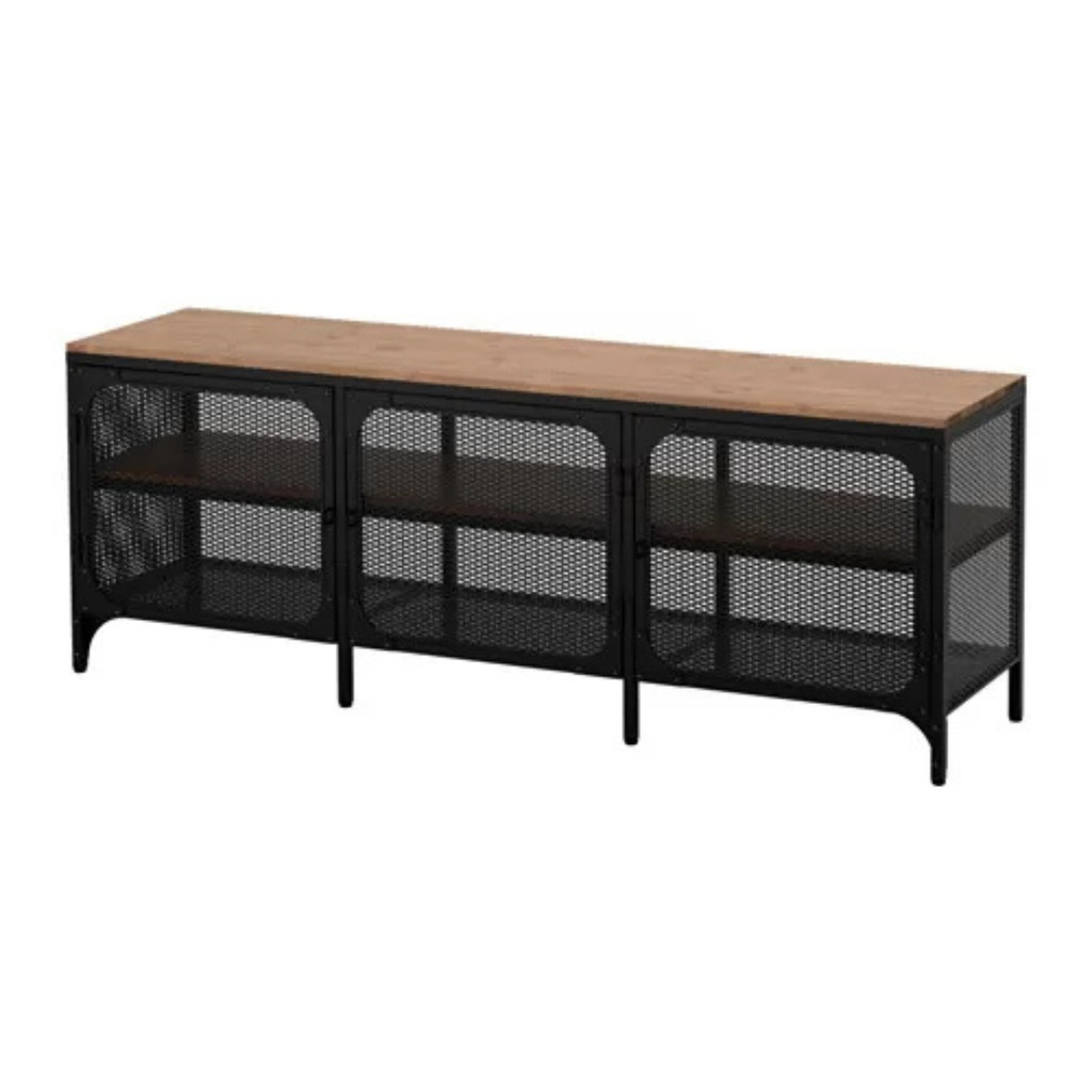 IKEA Meja tv, hitam, 150x36x54 cm