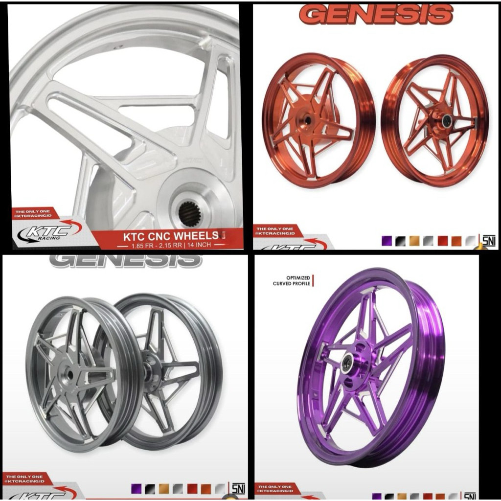 PELEK VELG KTC RACING GENESIS 185 215 Ring 14 VARIO 110 125 150 160 STYLO CBS BEAT fi esp deluxe SCO