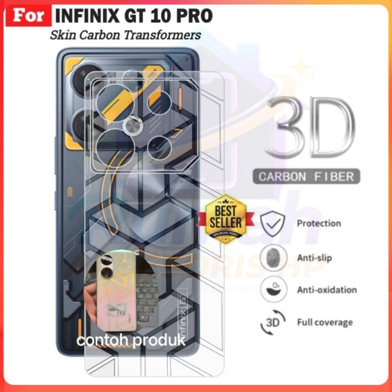 ACC Skin Carbon Infinix GT 10 pro GT 20 pro Backskin Garskin Motif Transformers Pelindung Belakang H