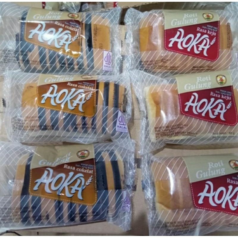 NEW - AOKA ROTI GULUNG ( PAKET 10 PCS )